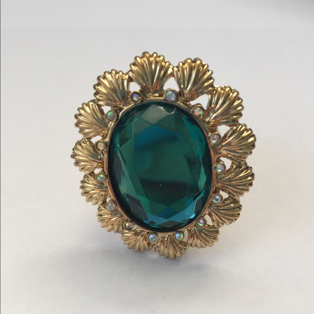 Betsey Johnson Teal Mermaid Stretch Ring